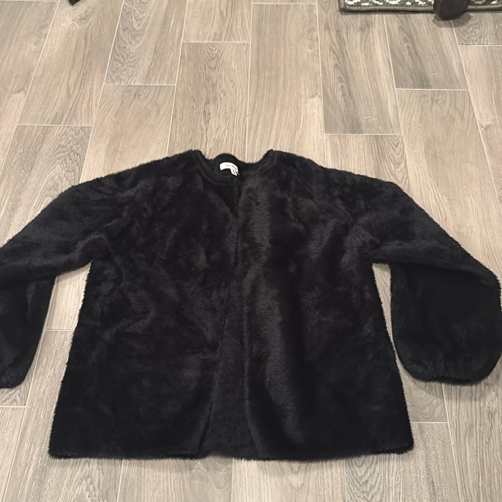 Max Studio Women’s Black Fur Sweater Size S